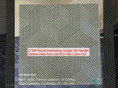 25 000 pond interlocking garage tegel handgrepen extreme hitte en kou 6,25 tegels dekking 1m2