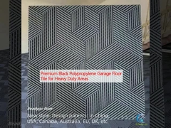 Premium zwart polypropyleen garagevloertegel voor zware gebieden