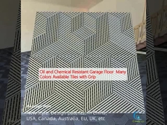 Olie- en chemiebestendige garagevloer vele kleuren beschikbaar tegels met greep