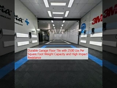 Duurzaam garage vloertegel met 2500 pond per vierkante voet gewicht capaciteit en hoge slagweerstand