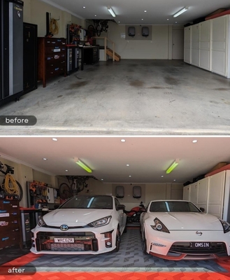 15.75 x 15.75 inch buiten deur 620g per Plastic Garage vloertegels voor weerbestendige buitenvloeren