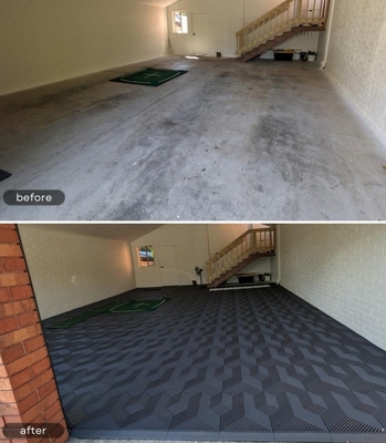 Anti-slip 12x12 Garage vloertegel Anti-UV vergrendeling Garage vloerpanelen