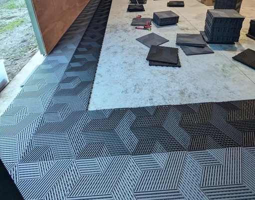 Commerciële vergrendelingsgaragetegel Vinyl-garagevloertegel UV-bestand