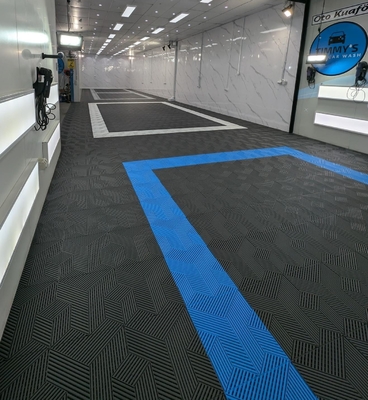 Kleurrijke 18mm vergrendeling Workshop vloertegels Anti-slip modulaire garage vloer