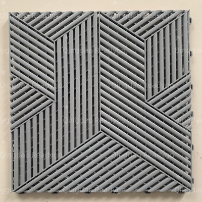 Schram- en vlekbestendige vloertegels van kunststof in moderne grijze matte afwerking