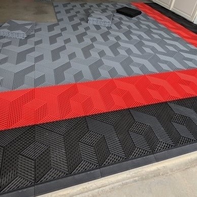 Zwarte 0,7 inch vergrendelde garagevloeren met waterdichte UV-bescherming