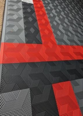 3D-patroon met vergrendeling Garage vloertegels 620g per tegel voor snelle reiniging