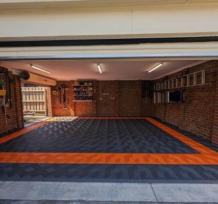 Glijbestendige Garagetrac-vloertegels 18 mm zware vloertegels