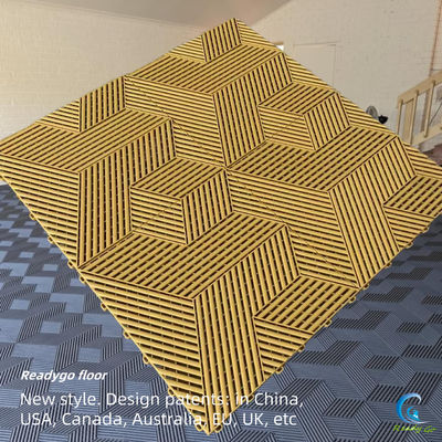 Waterdichte epoxyvloer met duurzaam geribd oppervlak voor garages