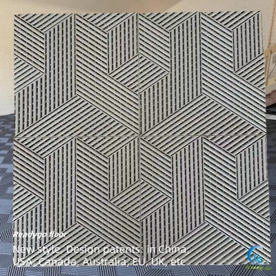 3D RIB Patroon Interlocking Garage Floor Tiles Waterdicht Makkelijk te reinigen