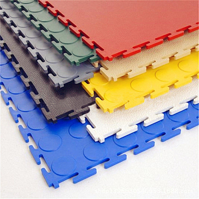 Kleurrijke 6,5 mm garage tegels PVC vergrendelde vloertegels voor garage