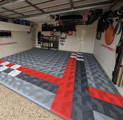 Garage tegels vergrendeling 18 mm glypbestendige geventileerde garage vloertegels